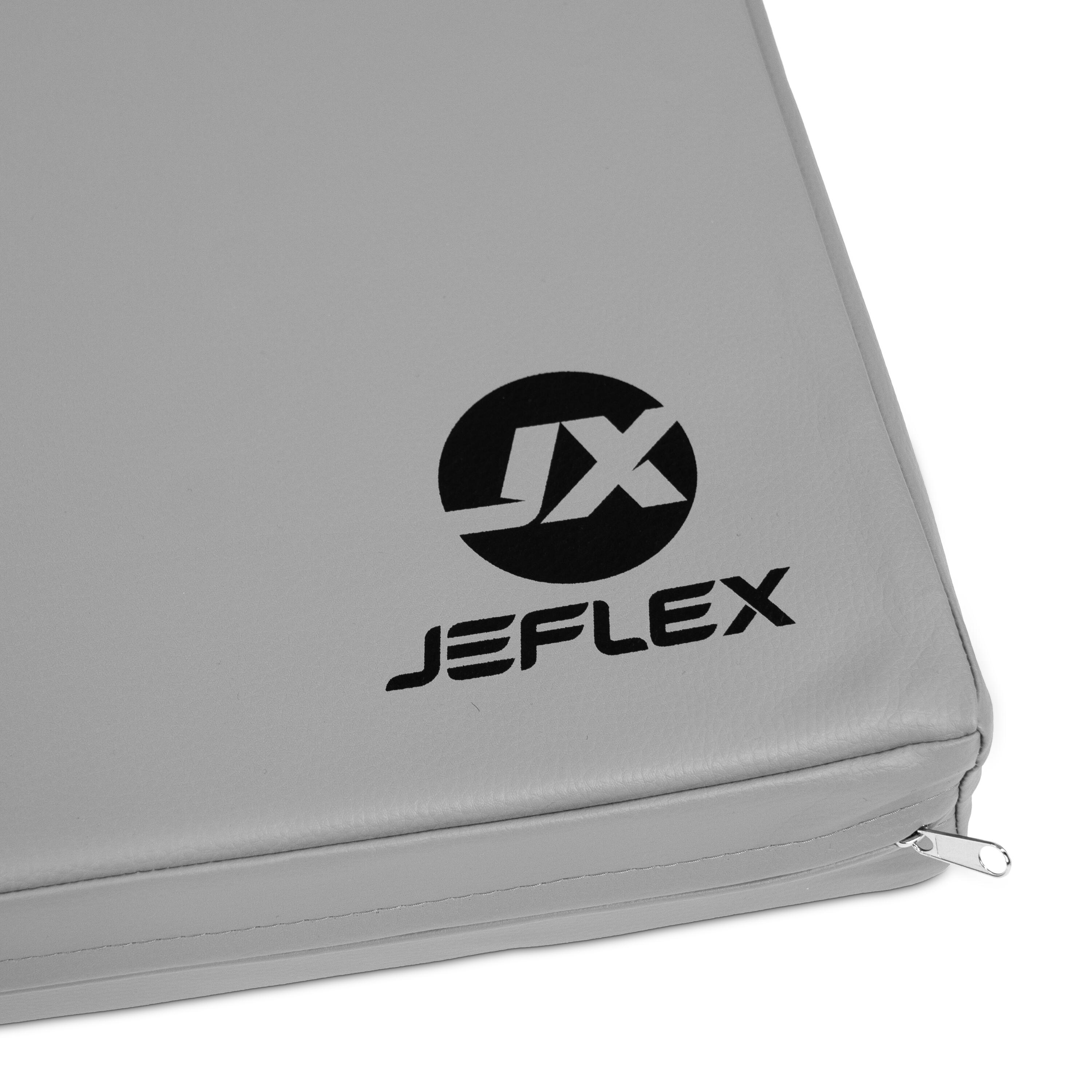 Tapete desportivo 150 x 100 x 8 cm Fitness cinza, tapete de espuma Jeflex 3/5