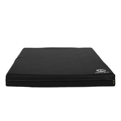 Gymmat 100 x 70 x 8 cm fitness geel/zwart weichbodenmat jeflex