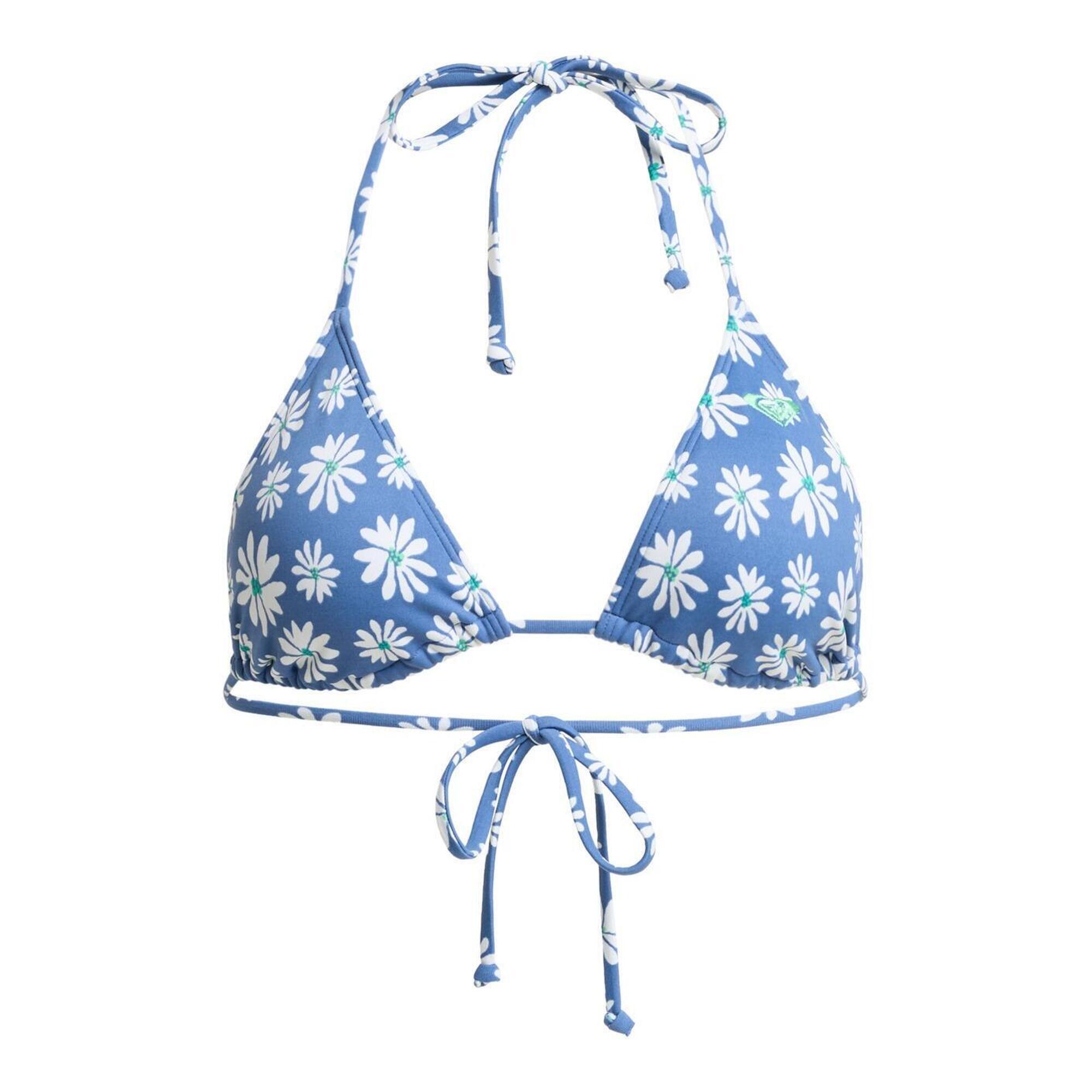 Roxy - Haut De Bikini Triangle Printed Essentials Tiki Tri Bleu Femme - Haut De Maillot De Bain (bikini) - Bleu - 38 S - Decathlon