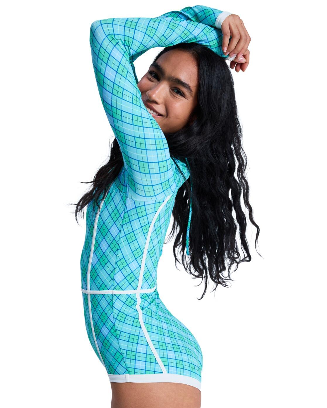 Bañador entero de manga larga GO GIRL SURF Verde Mujer 4/4