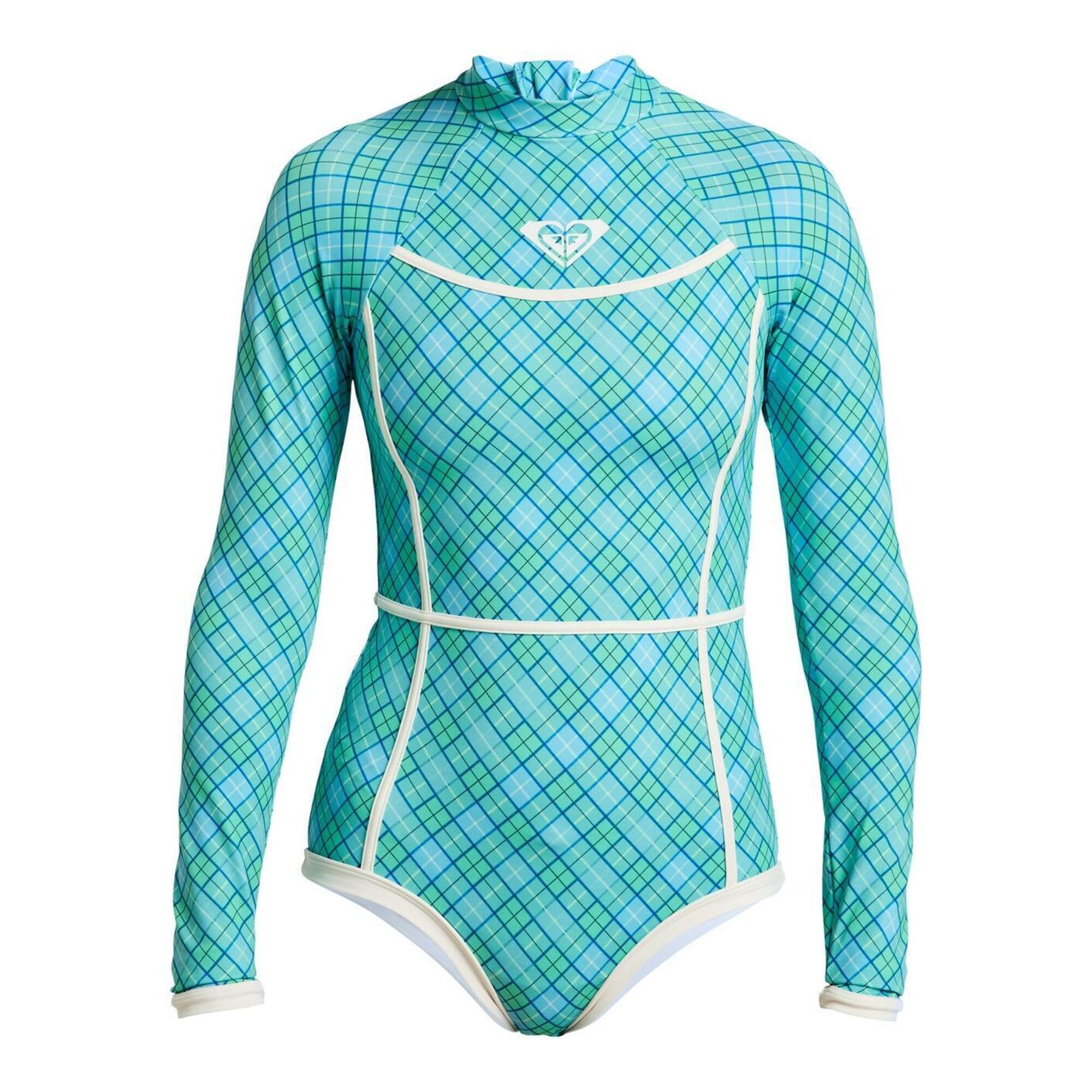 Roxy - Maillot Une Pièce Manches Longues Go Girl Surf Vert Femme - Maillot De Bain 1 Pièce - Vert - 36 Xs - Decathlon