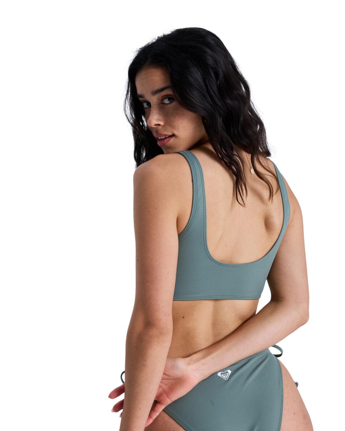 Stanik bikini typu bralette dla Kobiety SOLID ESSENTIALS Zielony