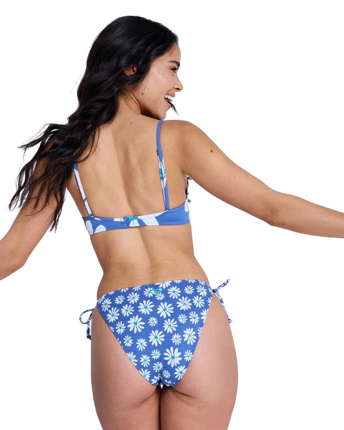 Top de bikini Bralette PRINTED ESSENTIALS WRAP BRA Azul Mujer 2/4