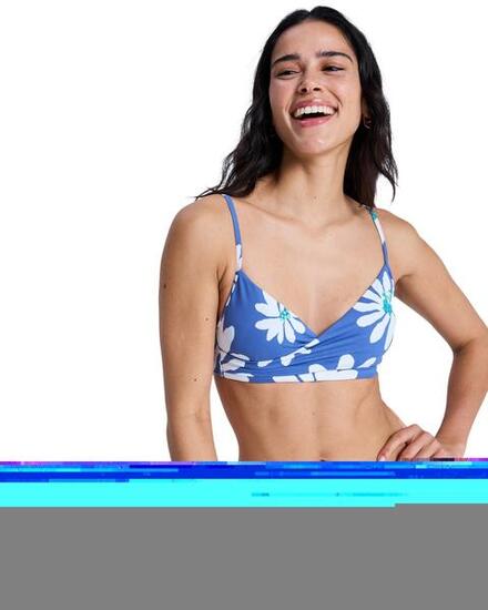 Haut de bikini bralette PRINTED ESSENTIALS Bleu Femme