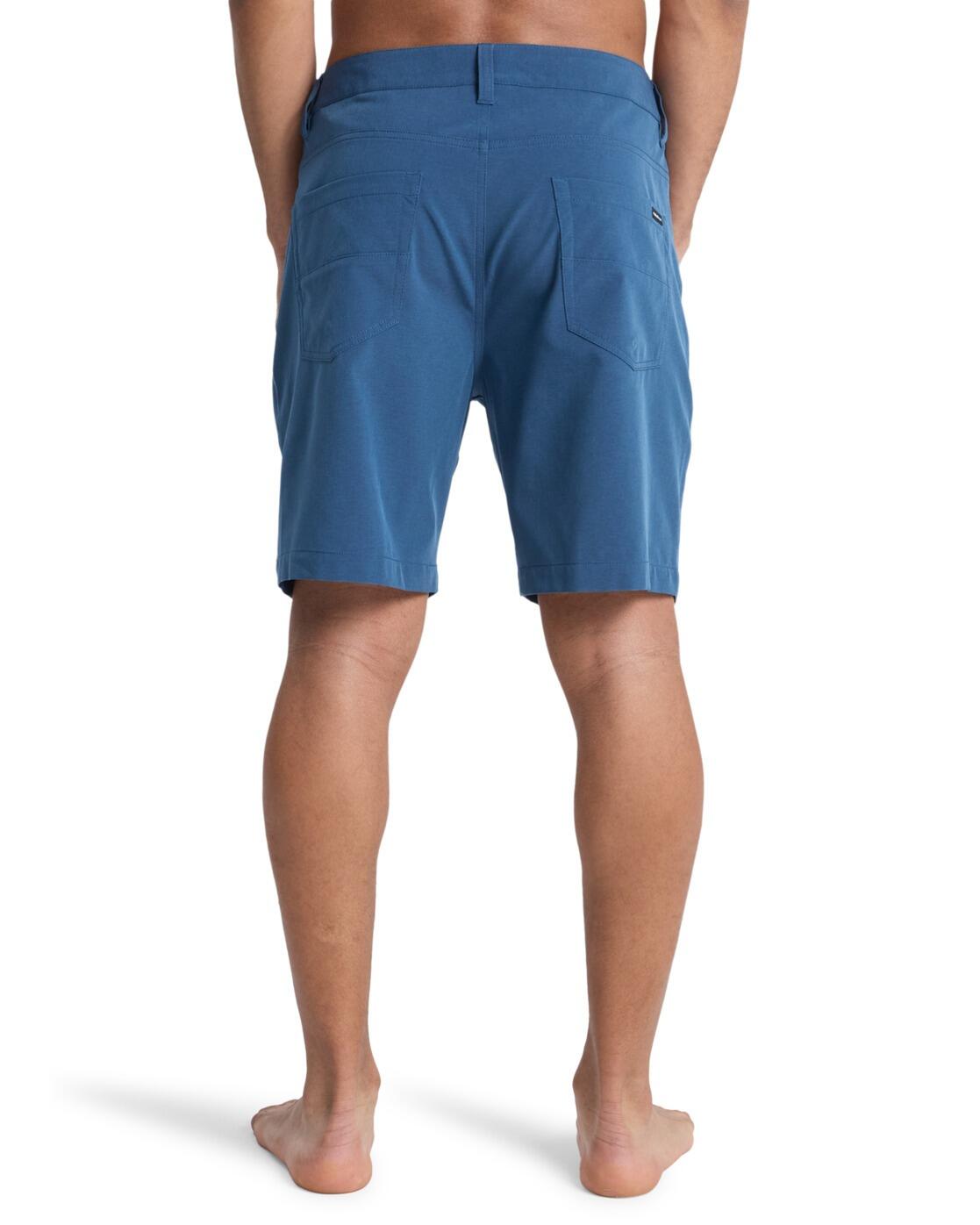 Amphibien-Boardshorts NELSON AMPH 18" Blau Herren 3/4