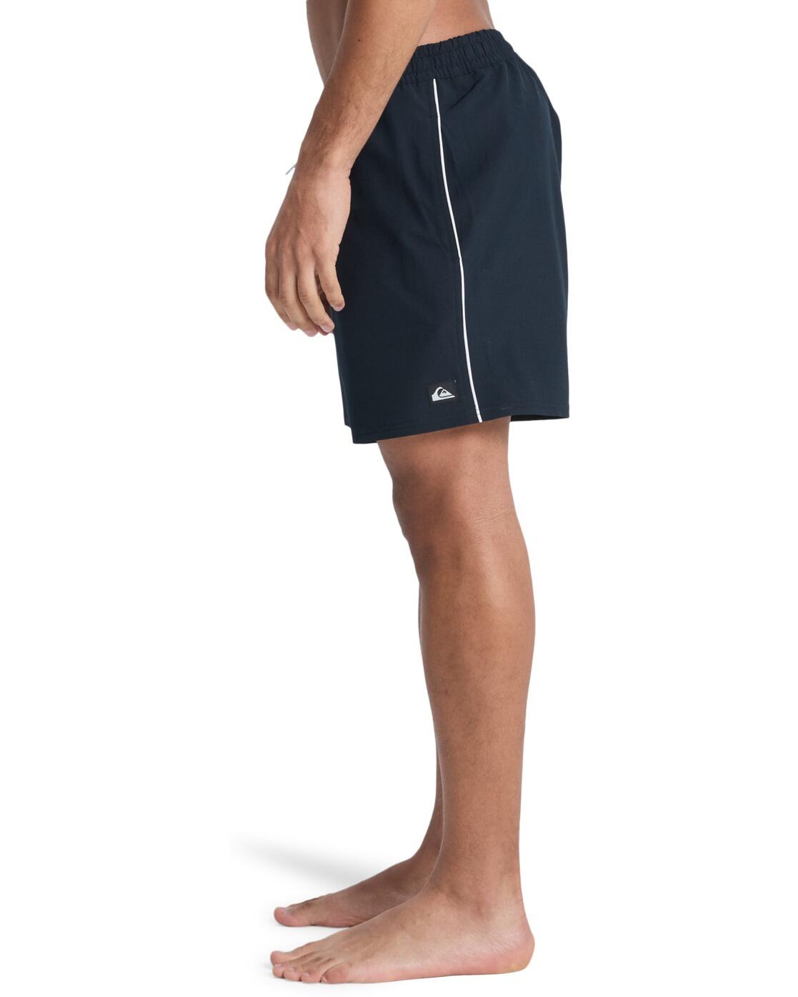 Schwimmshorts STRETCH PIPED VOLLEY 16" Schwarz Herren 4/4