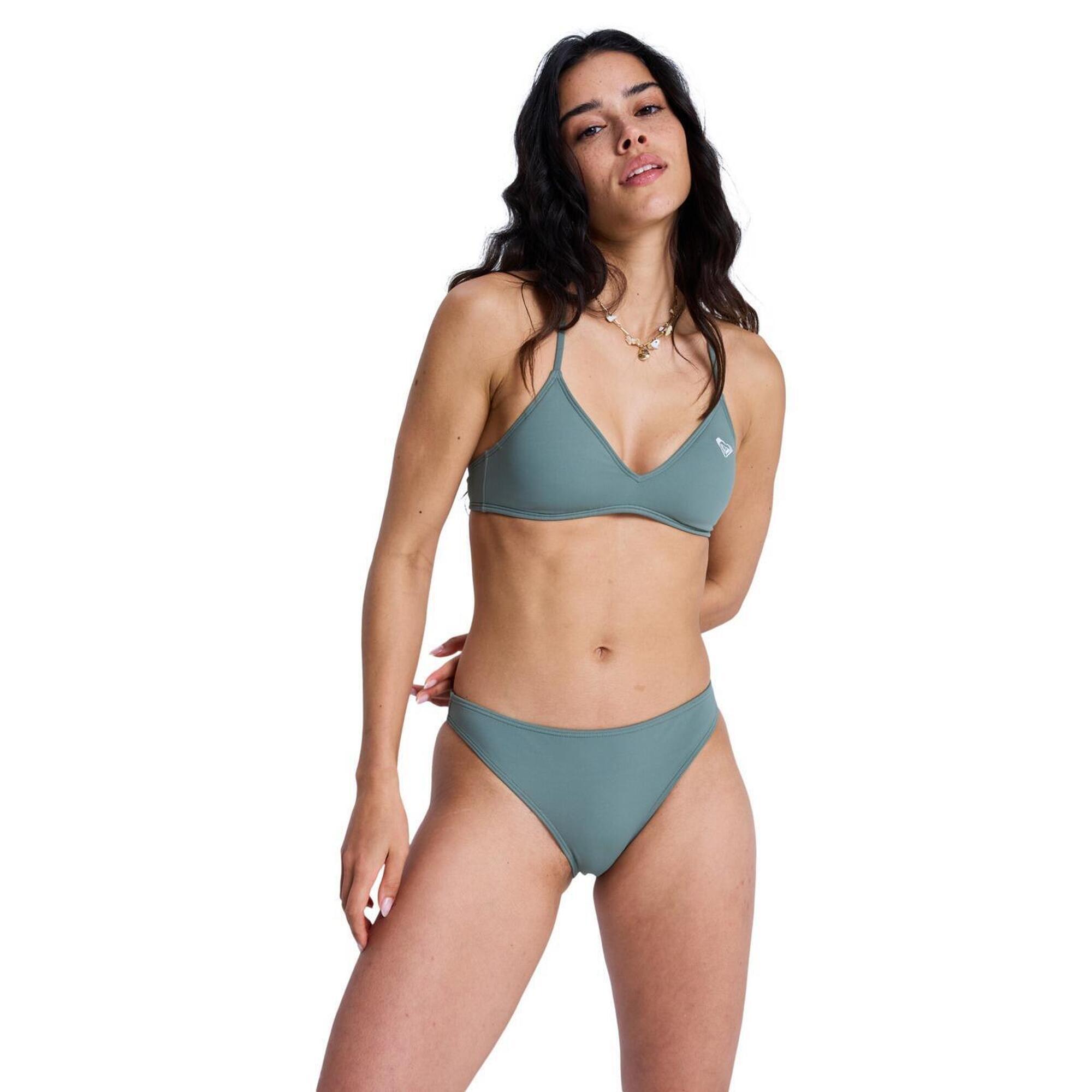 Roxy - Bas De Bikini Classique Solid Essentials Vert Femme - Bas De Maillot De Bain (bikini) - Vert -  S - Decathlon