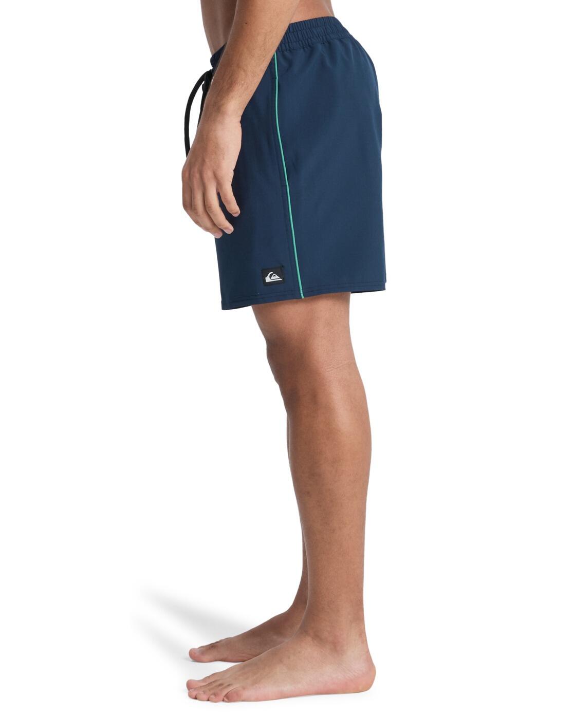Short de bain STRETCH PIPED VOLLEY 16" Bleu Homme 4/4