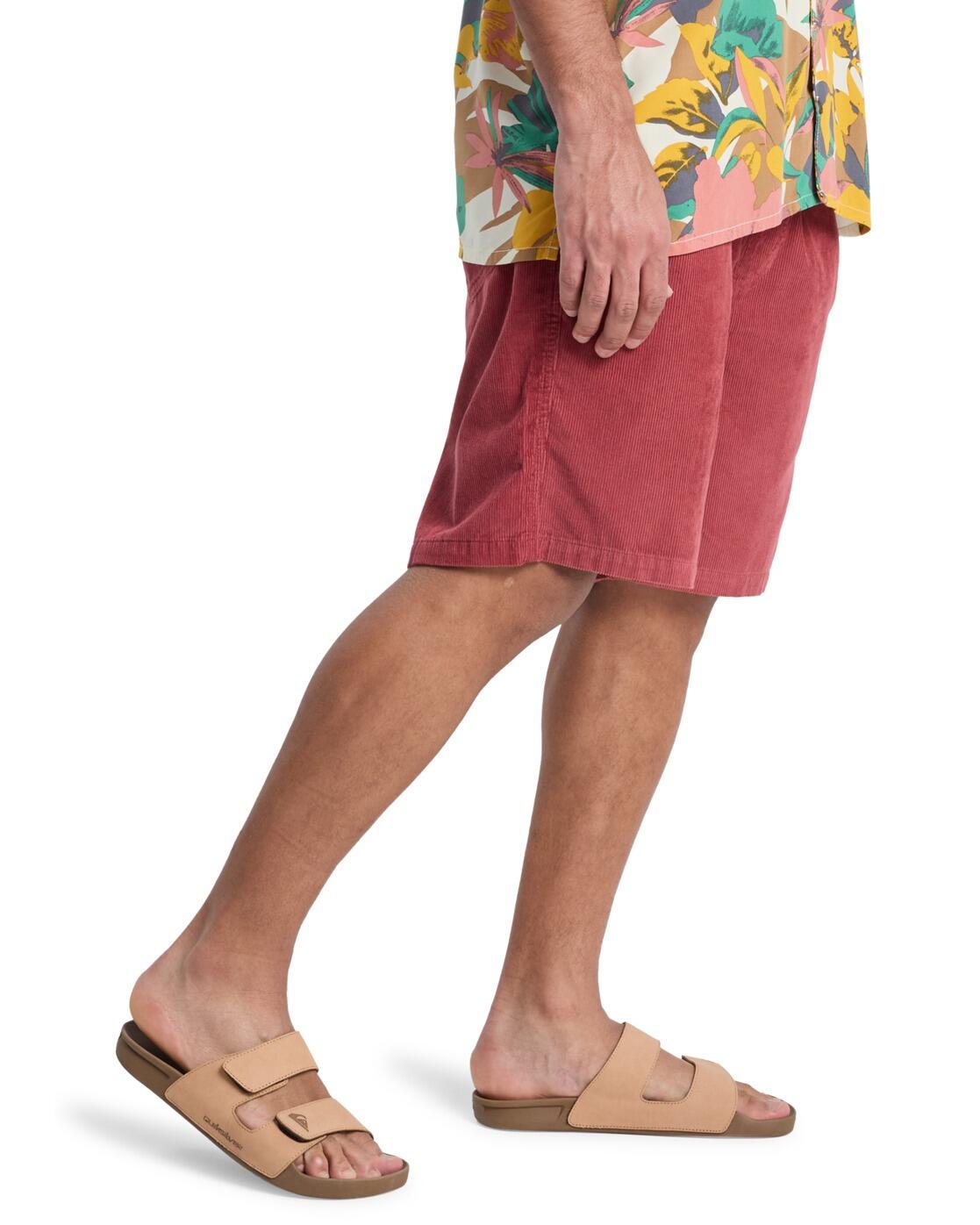 Walkshort en velours côtelé TAXER 18" Rouge Homme 3/4