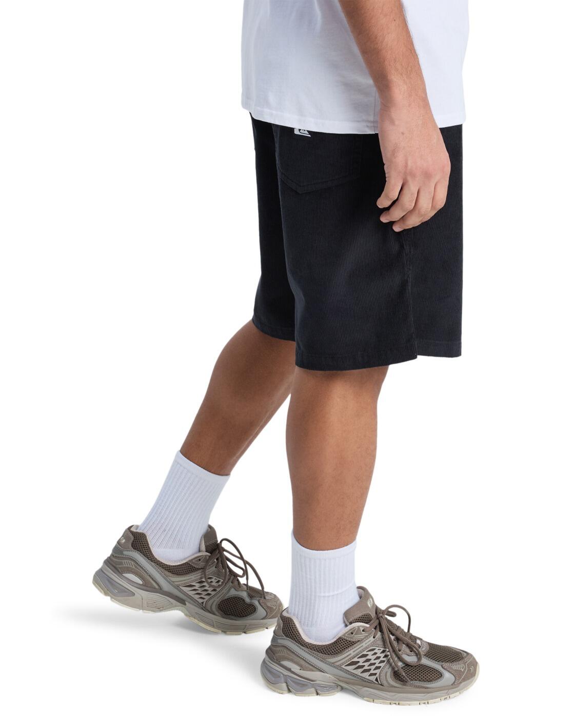 Corduroy Walkshort TAXER 18" Schwarz Heren 3/4