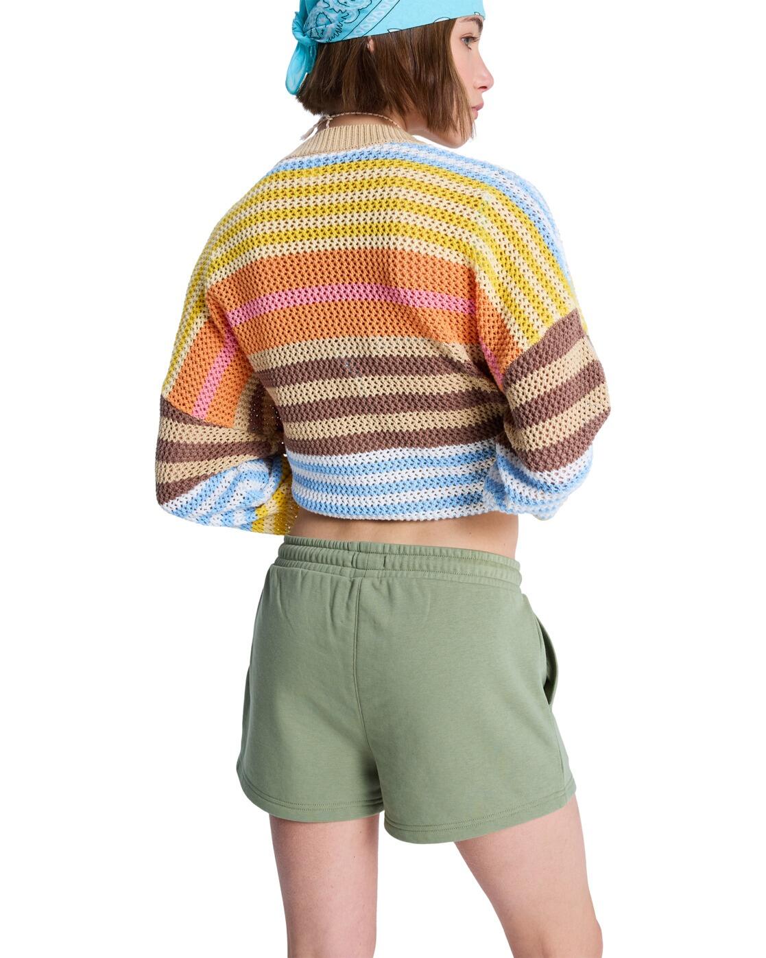 Short à taille élastique SURF STOKED Vert Femme 2/4