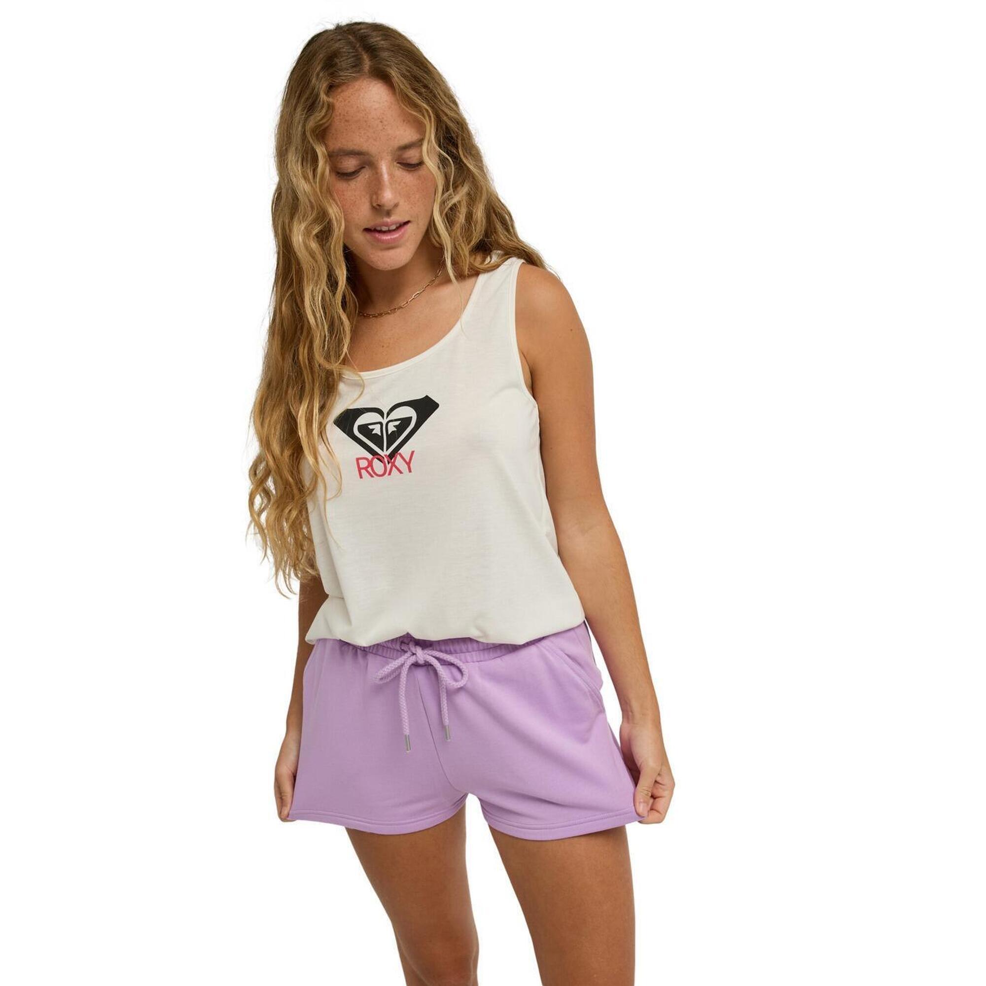 Roxy - Short En Molleton Surfing By Moonlight Violet Femme - Short - Violet - Decathlon