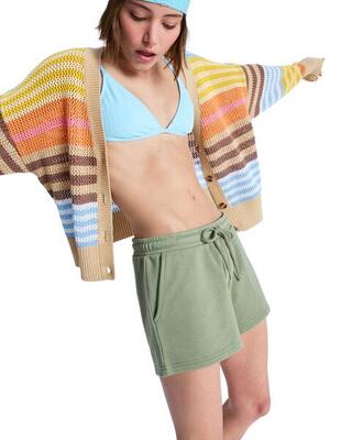 Shorts mit elastischem bund surf stoked lila dames