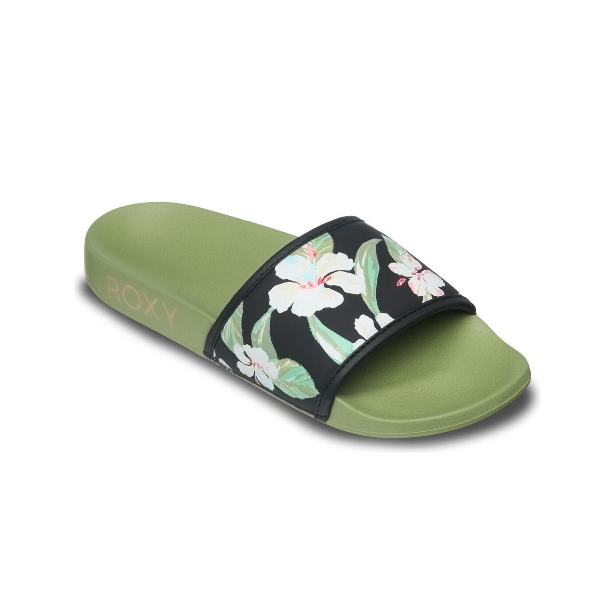 Roxy - Sandales Slippy Iv Vert Femme - Aquashoes - Vert - Decathlon