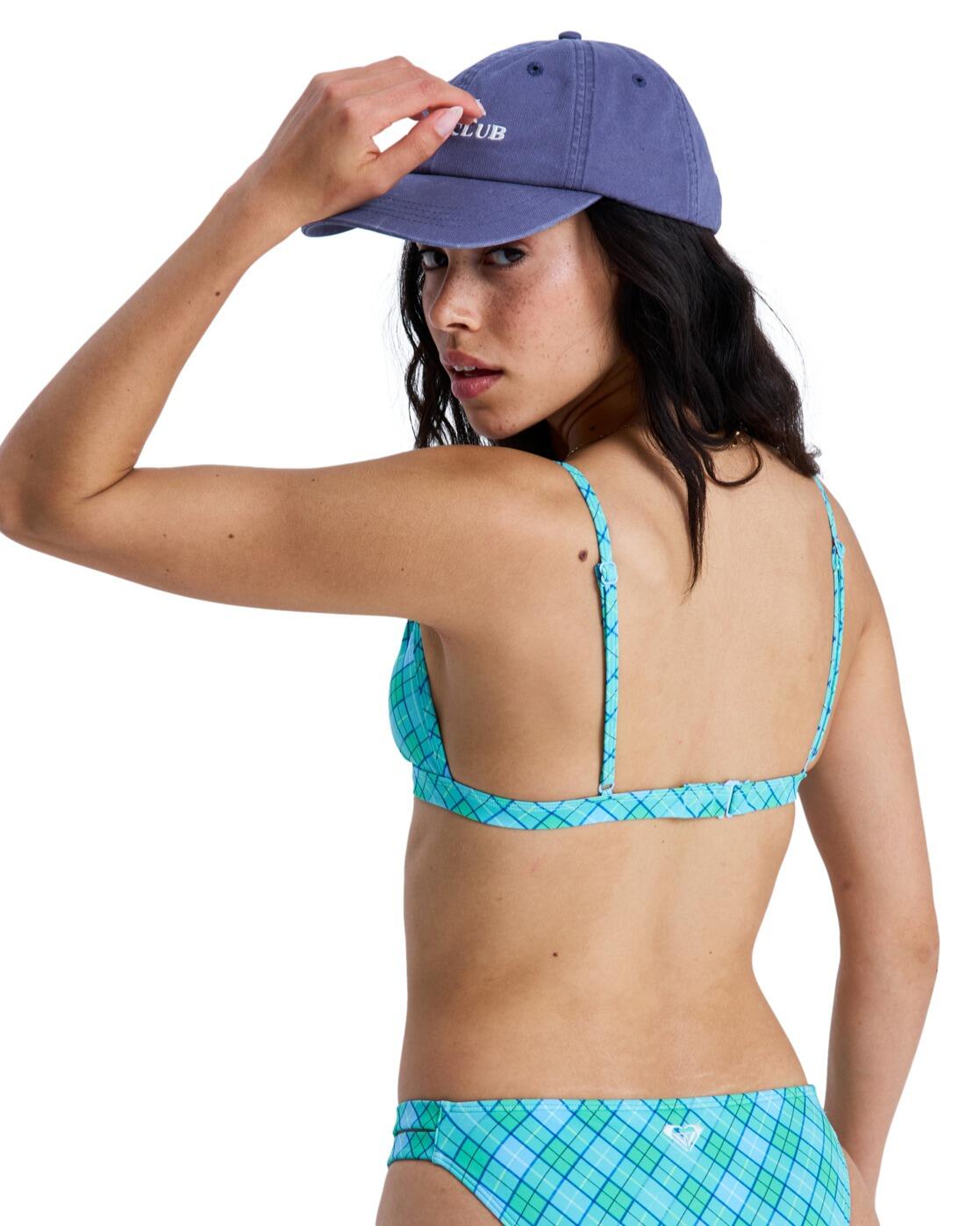 Top de bikini triangular PRINTED ESSENTIALS FIXED TRI Verde Mujer 2/4