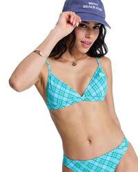 Haut de bikini triangle PRINTED ESSENTIALS Vert Femme