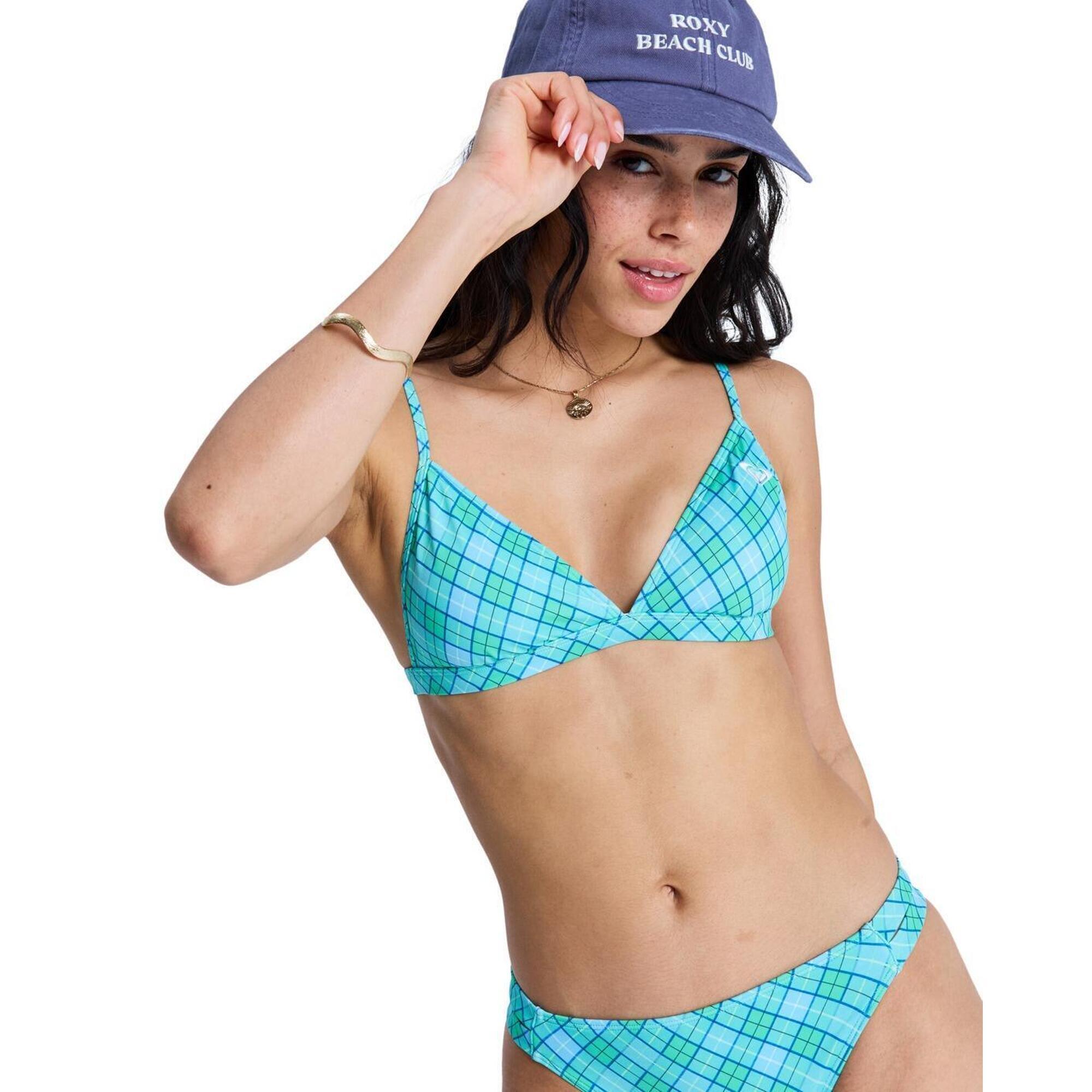 Roxy - Haut De Bikini Triangle Printed Essentials Vert Femme - Haut De Maillot De Bain (bikini) - Vert -  2xl - Decathlon