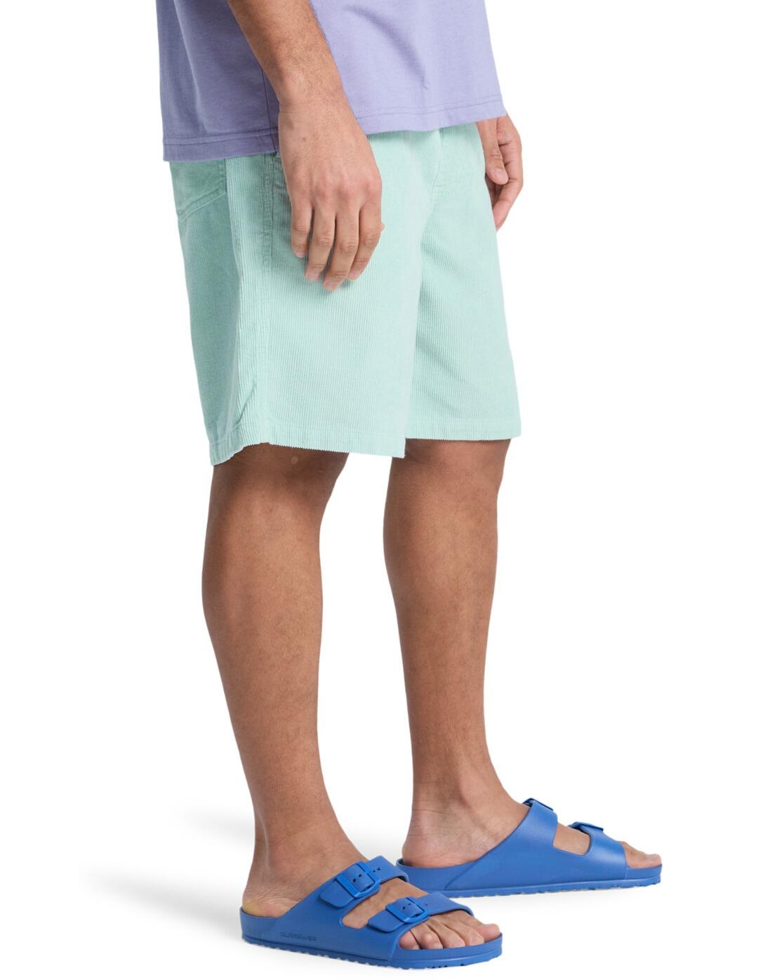 Walkshort en velours côtelé TAXER 18" Bleu Homme 3/4