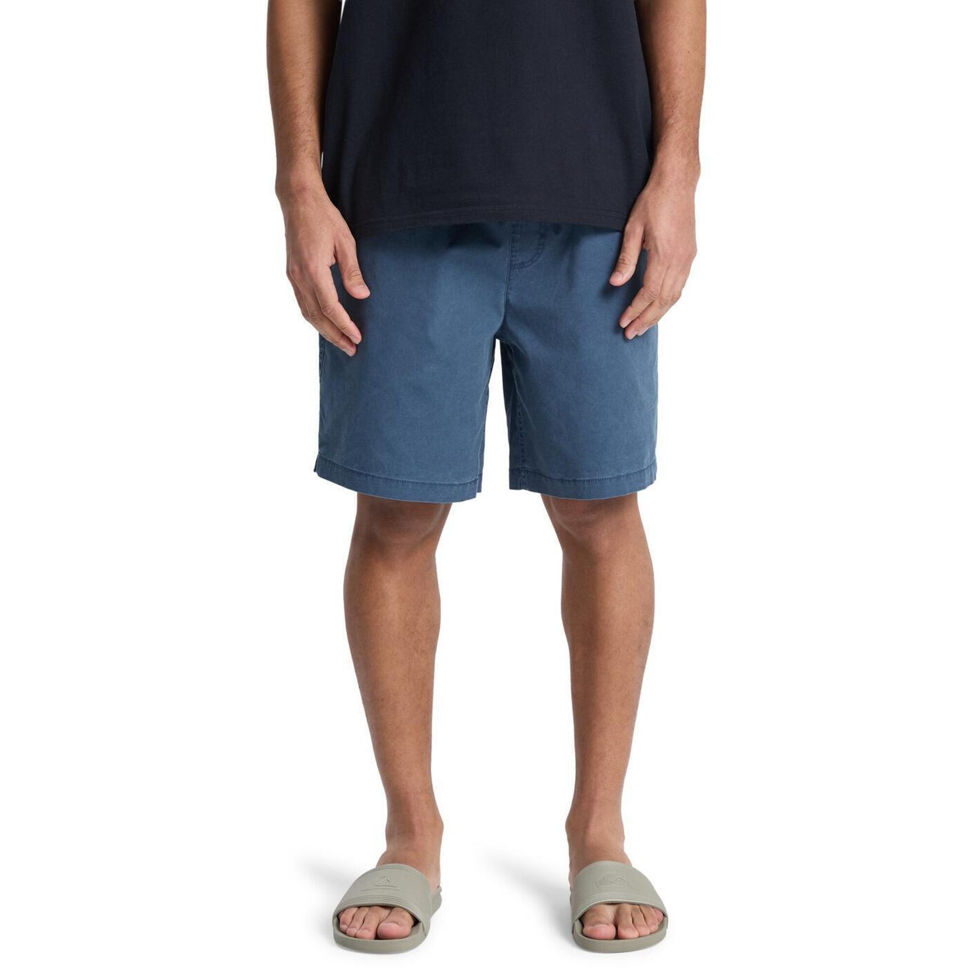Quiksilver - Short Taille Élastique Taxer 19" Noir Homme - Short - Bleu - Decathlon