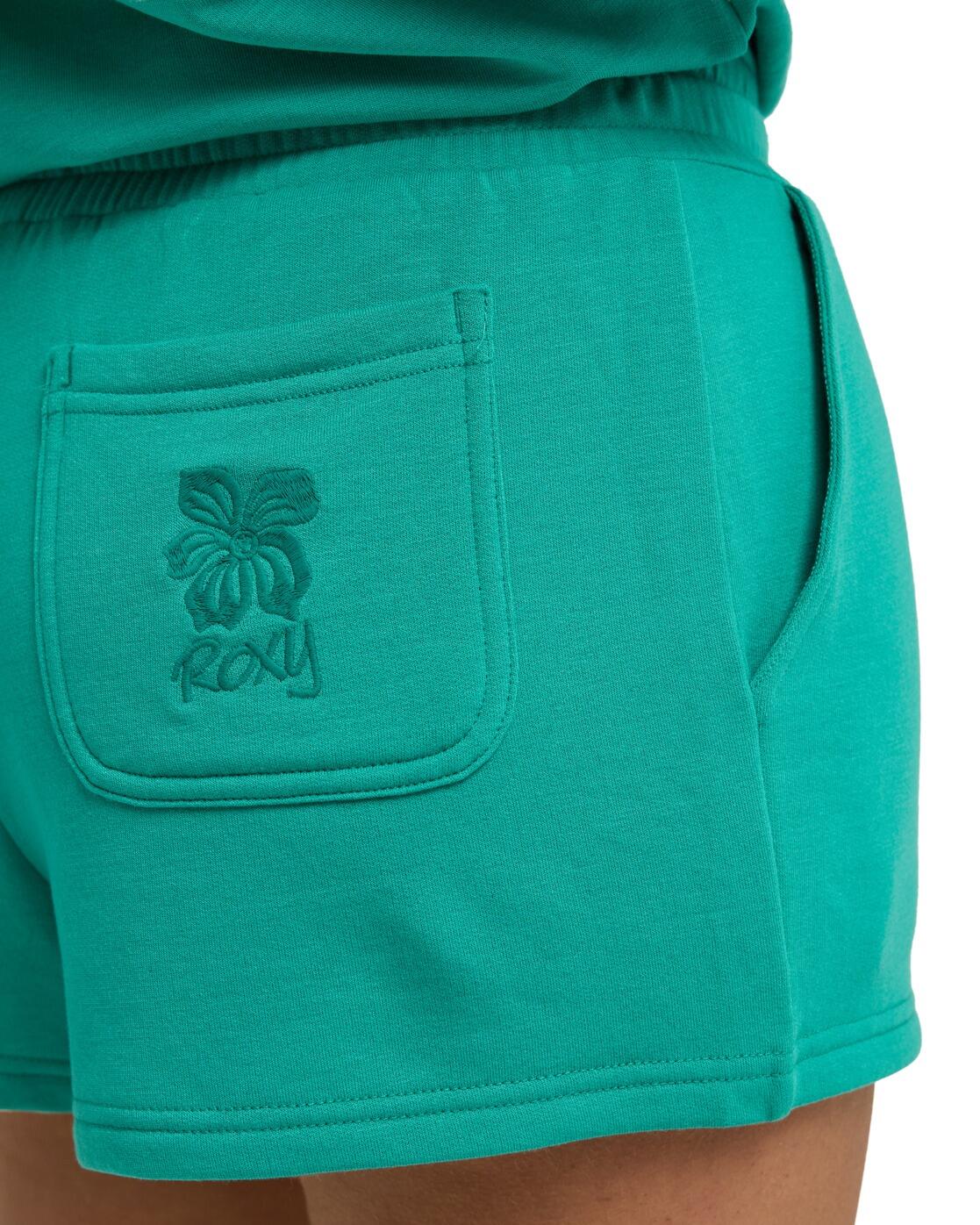 Short en molleton SURFING BY MOONLIGHT Vert Femme 4/4