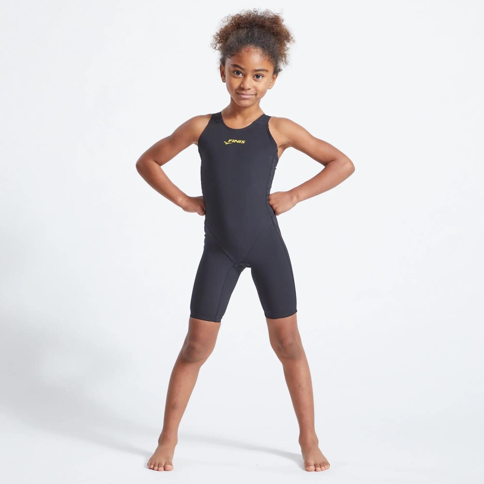 Finis Genouillère Fuse Openback Junior pour fille - Noir 4/5