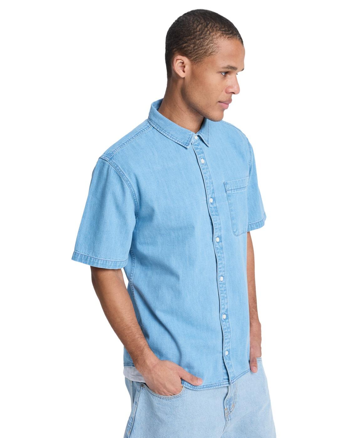 Chemise manches courtes CARRIGAN Bleu Homme 3/4