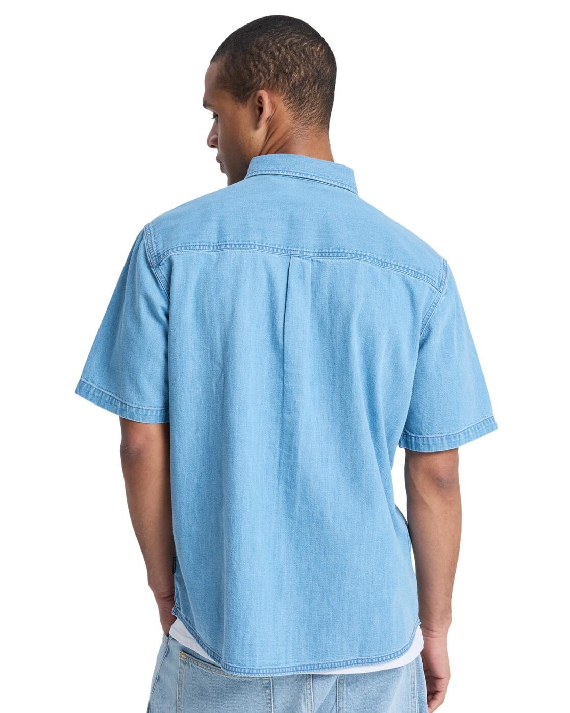 Chemise manches courtes CARRIGAN Bleu Homme 2/4