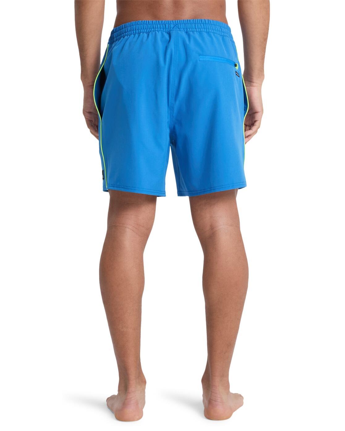 Schwimmshorts STRETCH PIPED VOLLEY 16" Blau Herren 3/4
