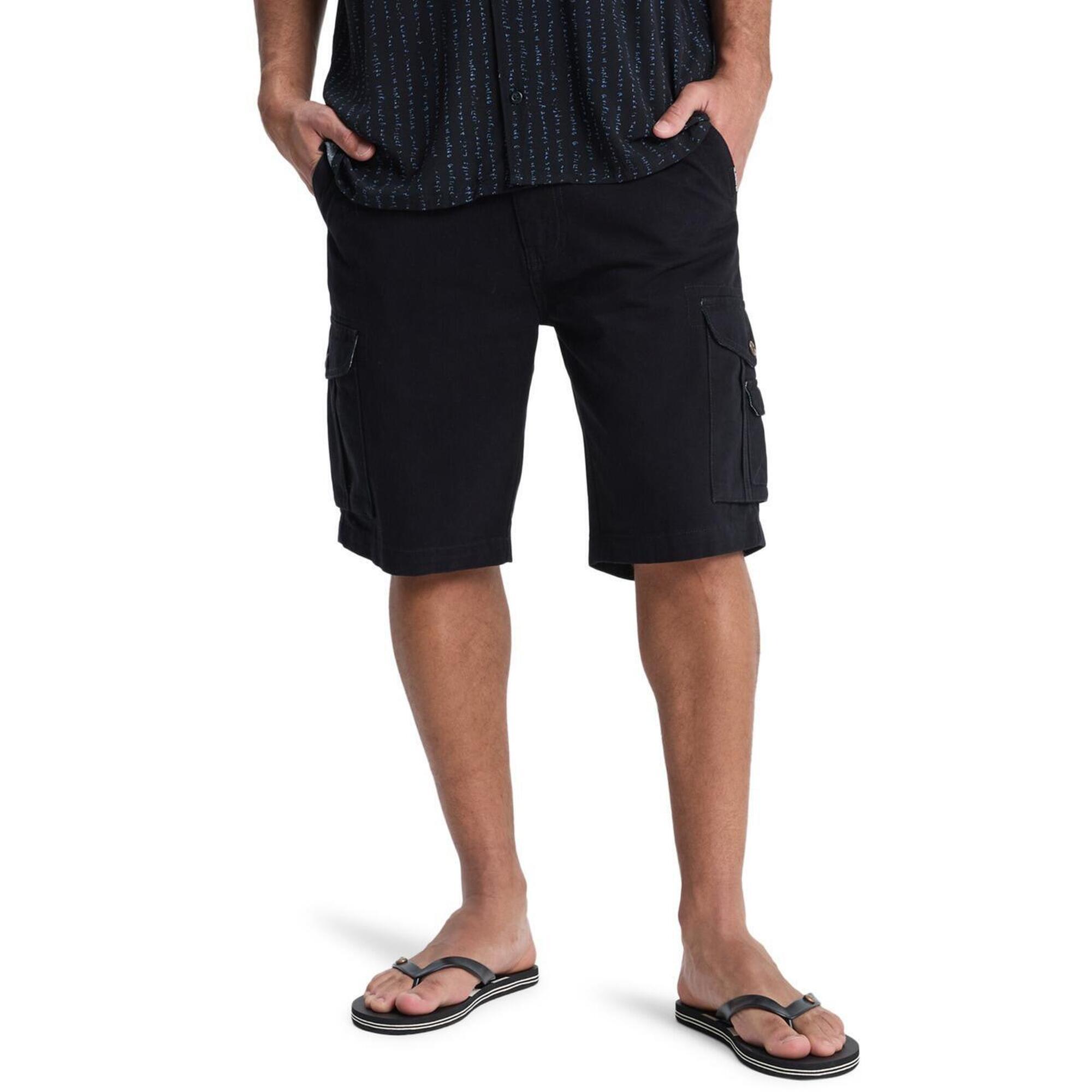 Quiksilver - Short Cargo Crucial Battle Cargo Noir Homme - Short - Noir - Decathlon