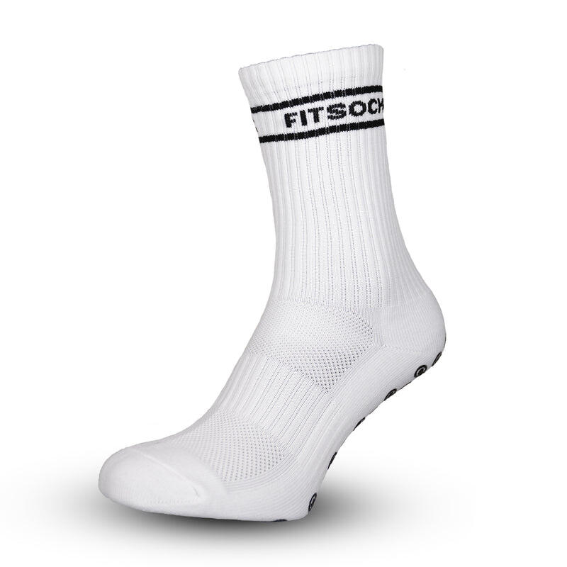 Offerta combinata: 3 paia di calze antiscivolo FitSockr – Bianche 5/5