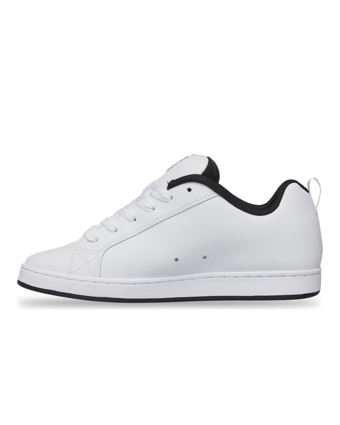 Chaussures en cuir COURT GRAFFIK Blanc Femme 3/4