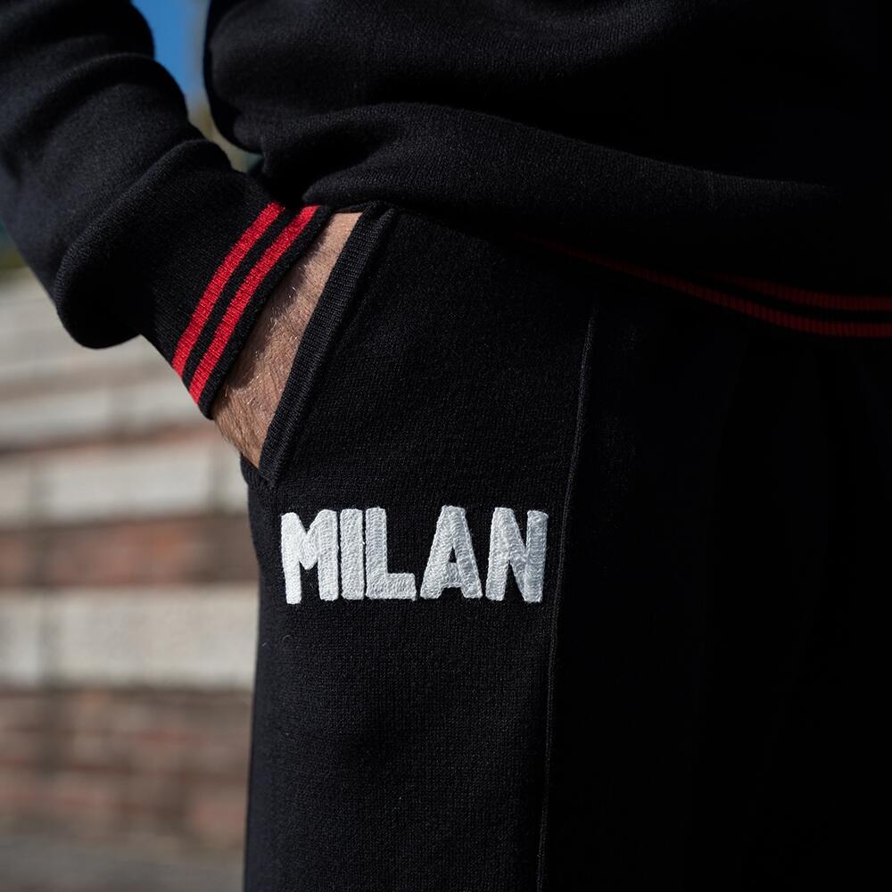 Pantalón de chándal - Fútbol - Hombre - AC Milan años 60 - Bordado - Negro 2/4