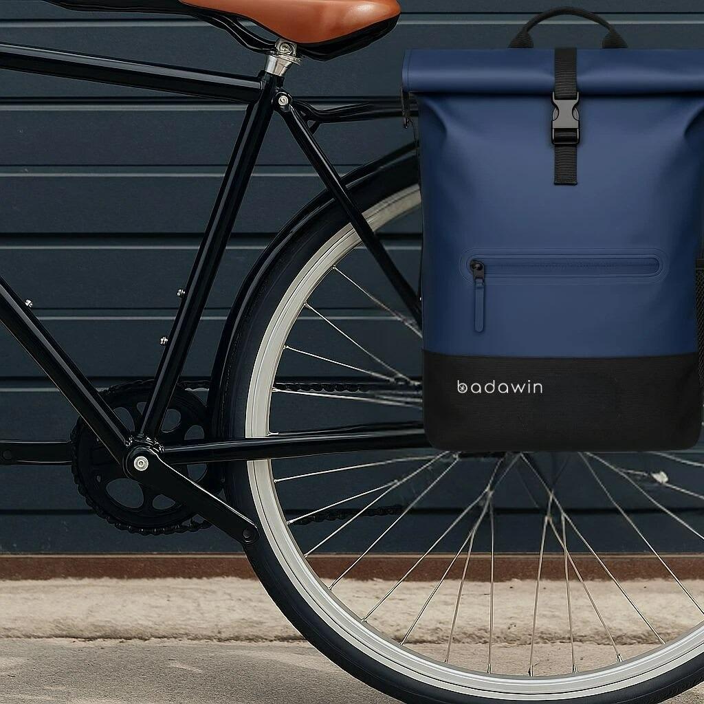 Bolso y cartera azul bicicleta 27 litros 2/4