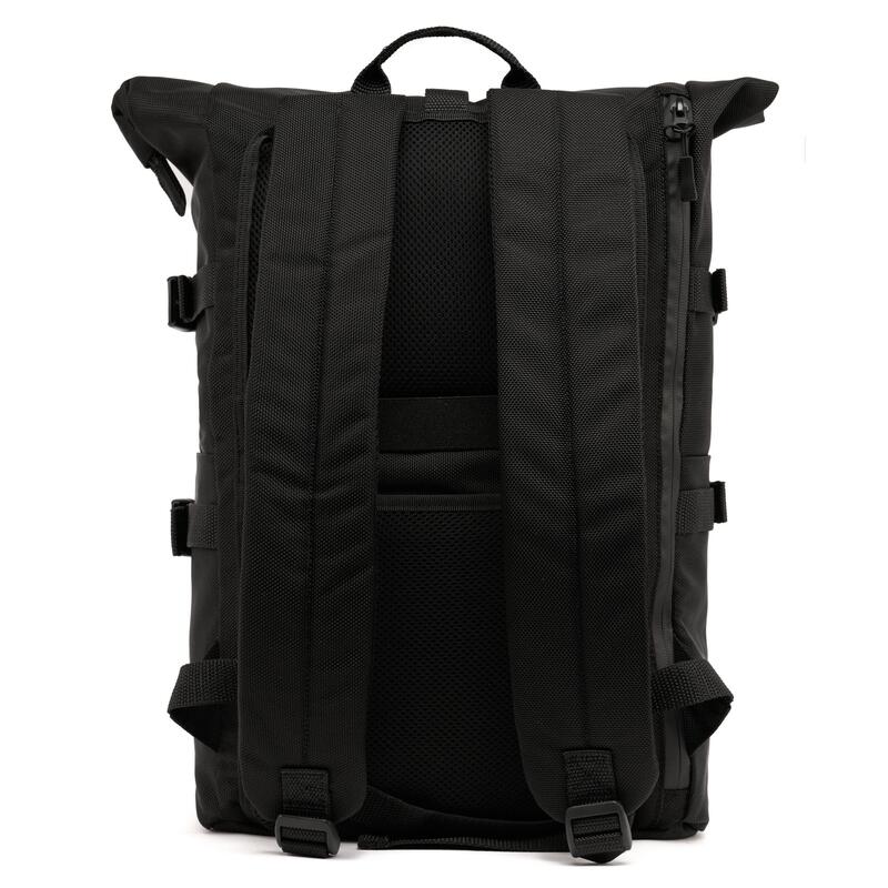Rucsac urban AVA negru unisex impermeabil roll top 26 L 47x18x31 cm