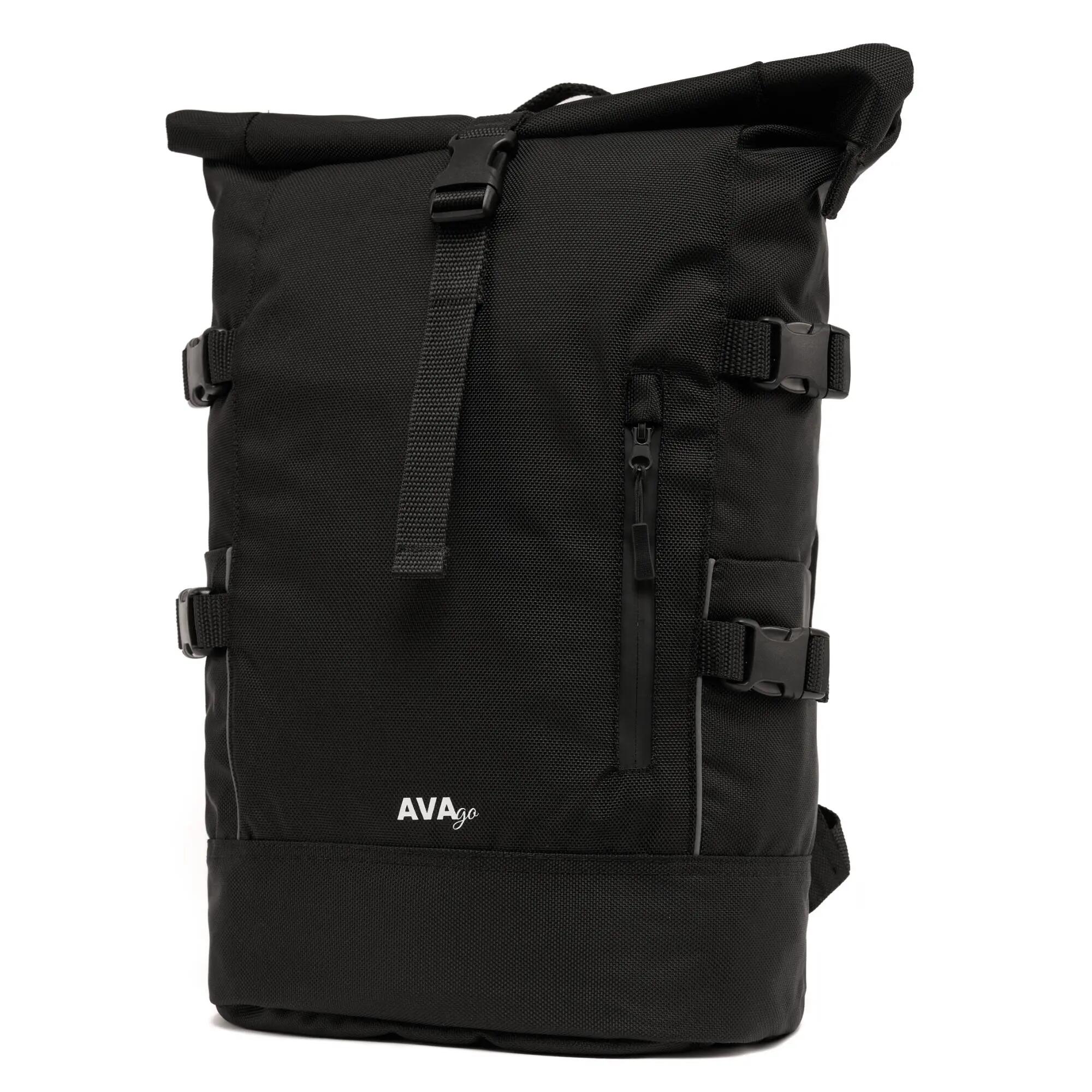 Rucsac urban AVA negru unisex impermeabil roll top 26 L 47x18x31 cm 2/7
