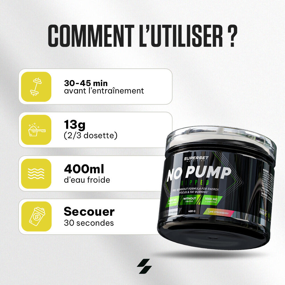 Preworkout | No Pump Ripped (420g) | Strawberry Lime 3/6