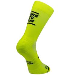 BORN TO RUN YELLOW - CHAUSSETTE DE COURSE