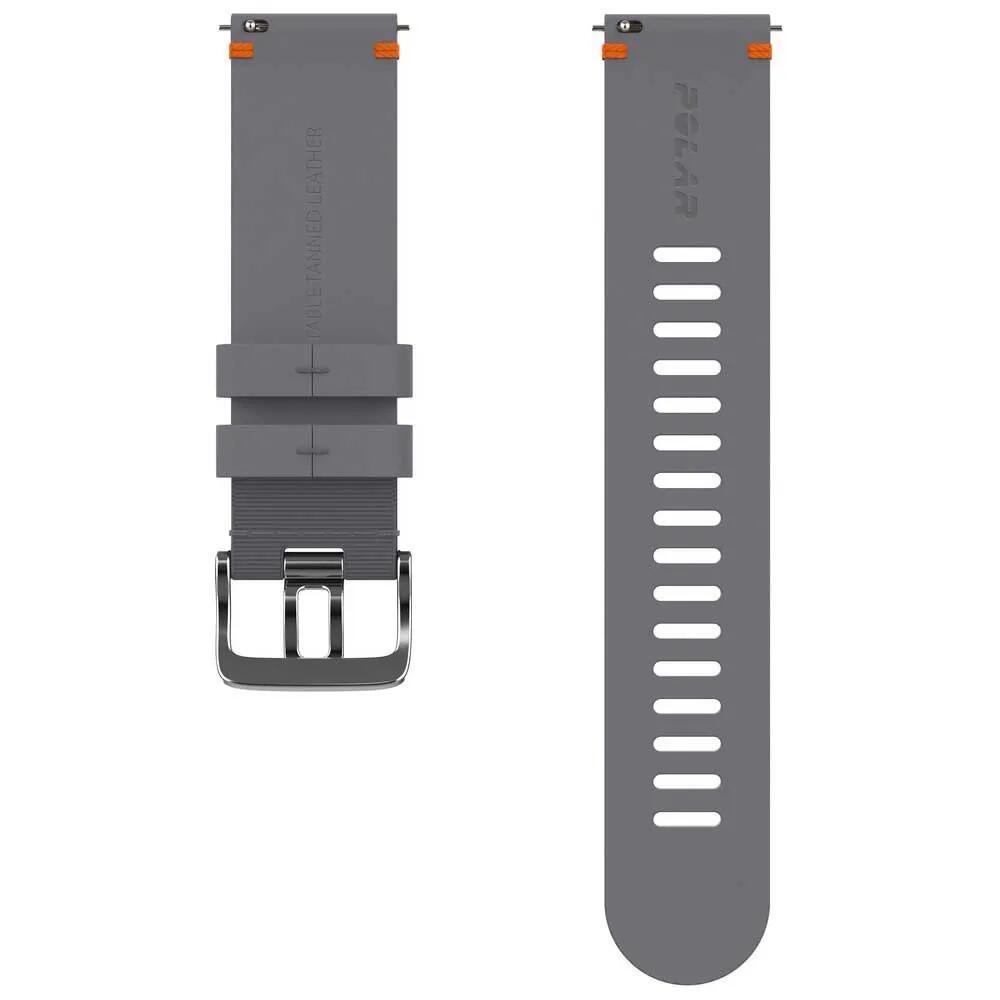 Interchangeable perforated leather strap for 22mm watch Polar 2/2