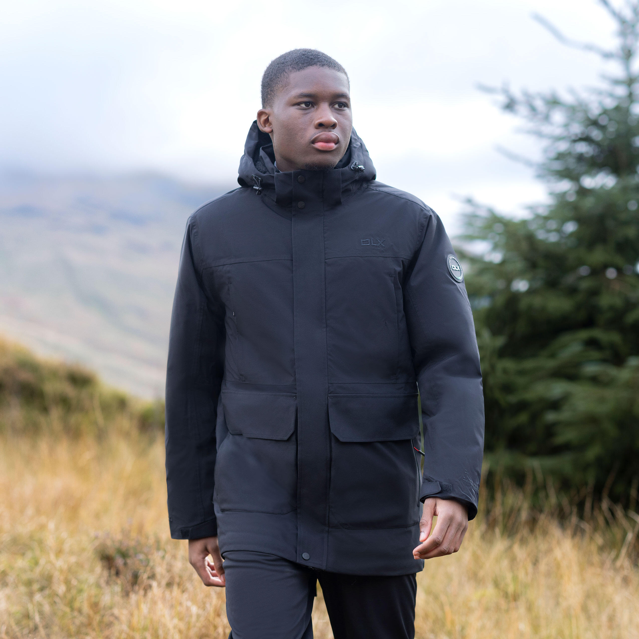 Dlx Donahue - Male Dlx Rainwear Jacket Black 3/5