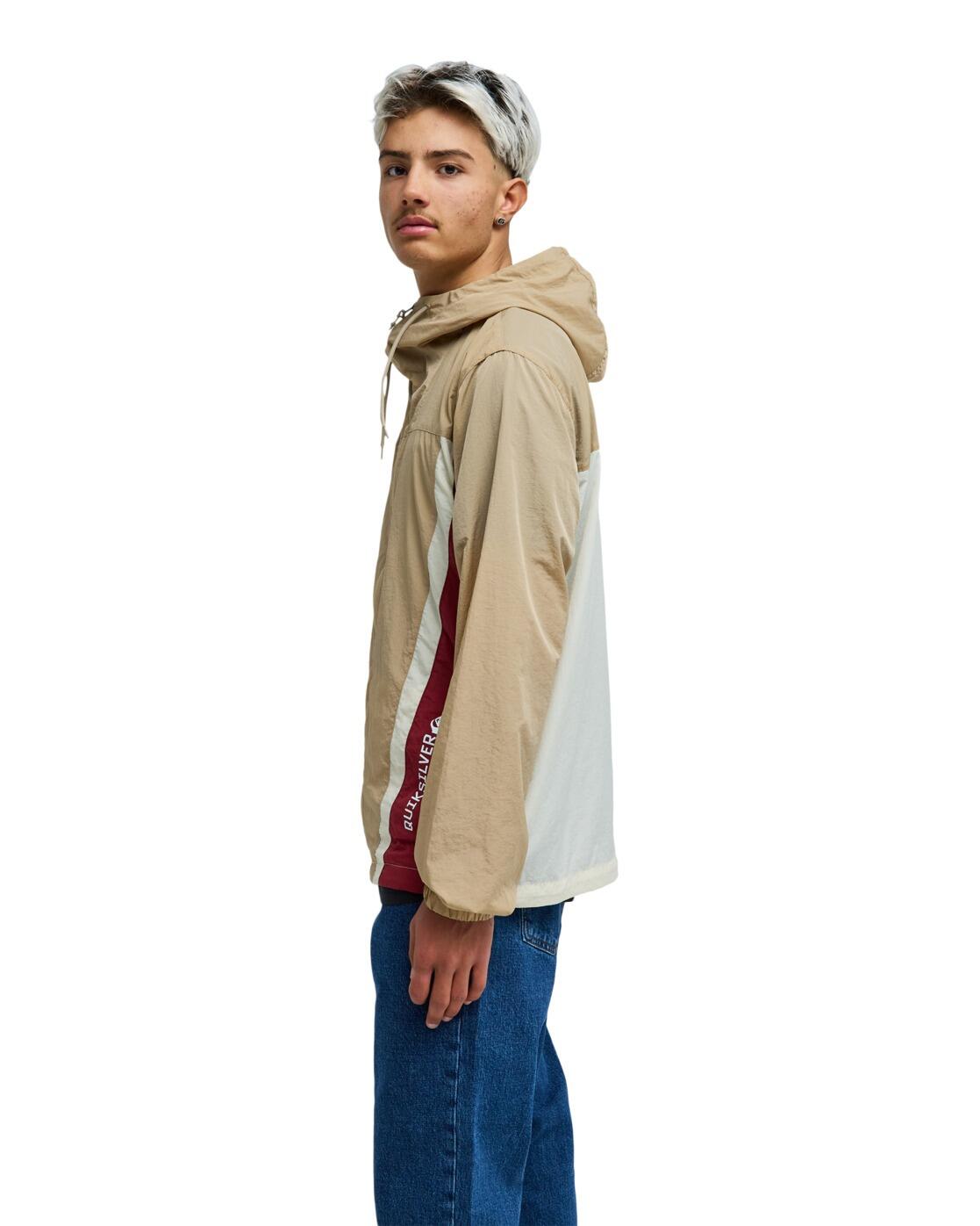 Windbreaker-Jacke mit Kapuze CLICKER Beige Herren 3/4