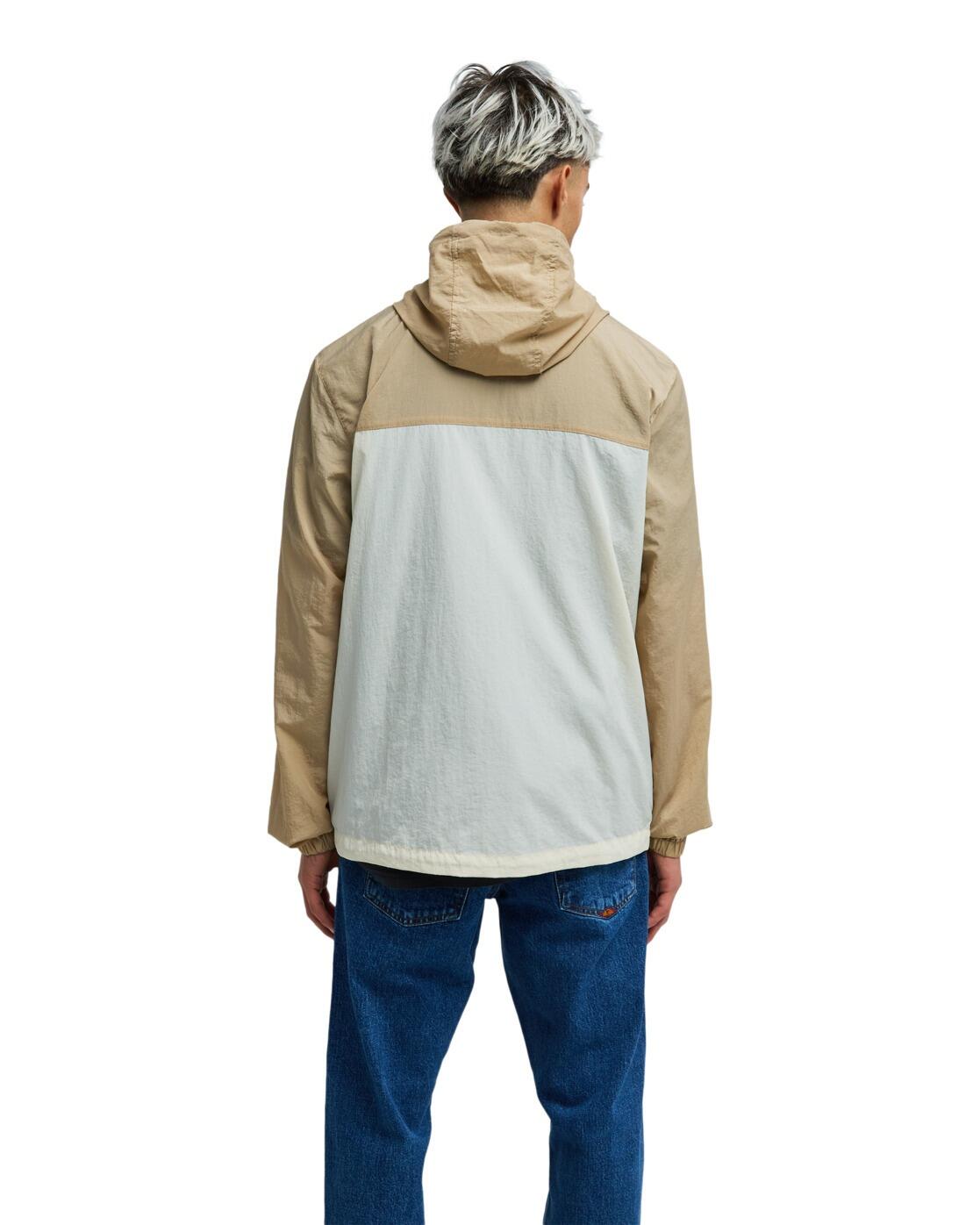 Windbreaker-Jacke mit Kapuze CLICKER Beige Herren 2/4