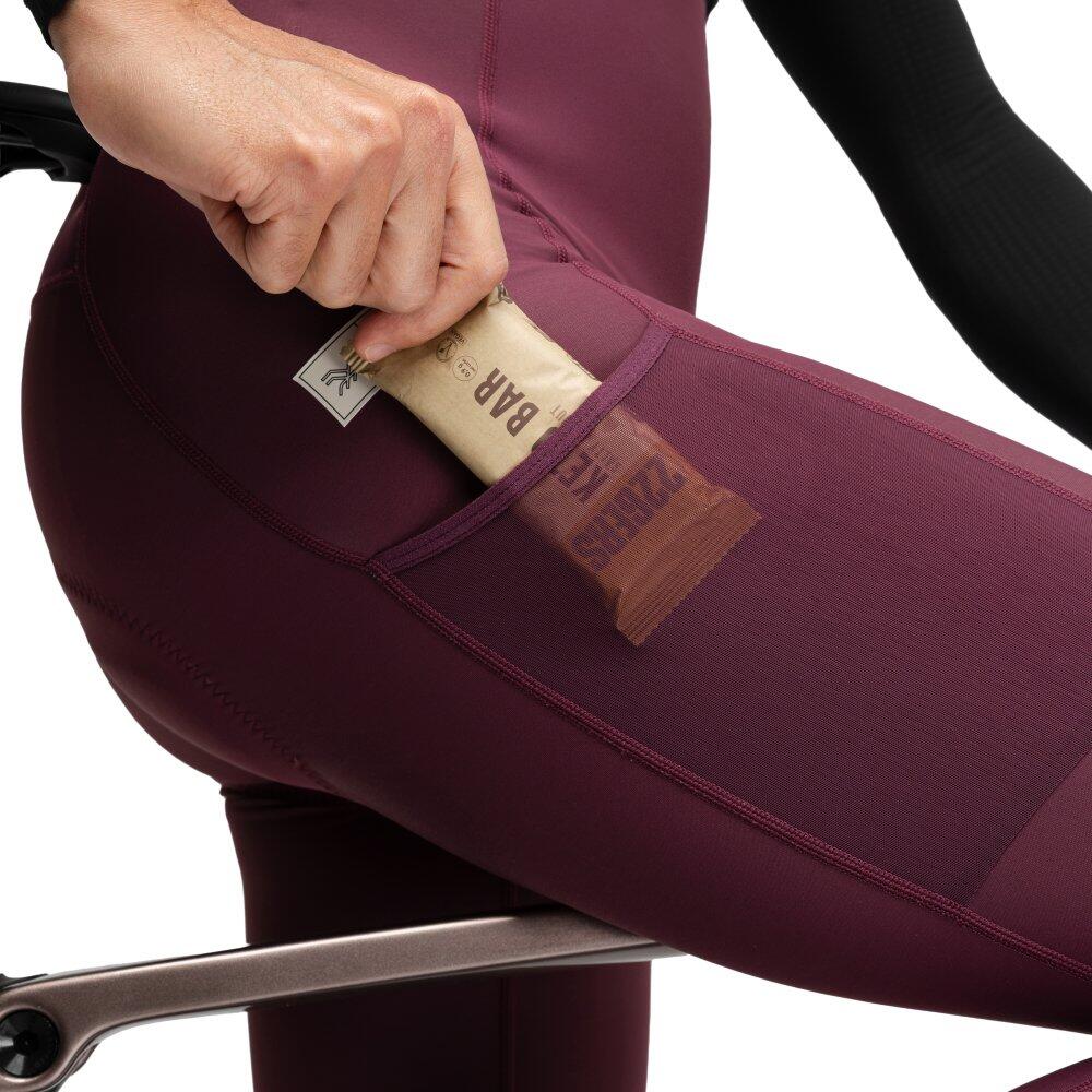 Herren Radsport lange thermo-fahrradträgerhose gravelsport Apalache Burgundy Ro 5/7