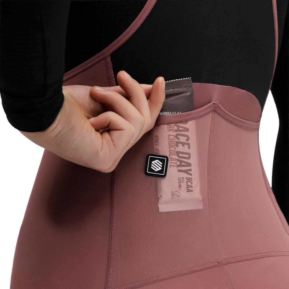 Damen Radsport lange thermo-fahrradträgerhose gravelsport Delta-W Brown Braun 4/7