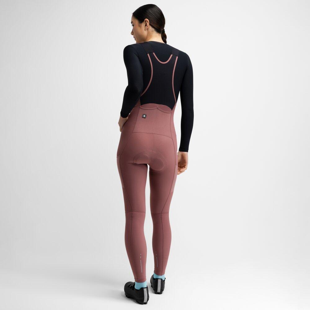 Damen Radsport lange thermo-fahrradträgerhose gravelsport Delta-W Brown Braun 6/7