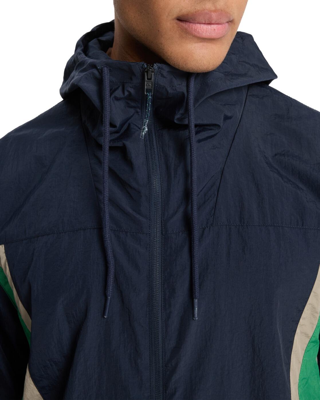 Veste coupe-vent à capuche CLICKER Bleu Homme 3/4