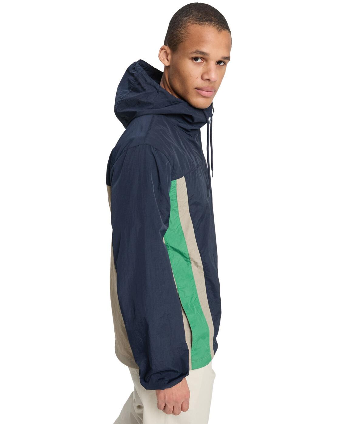 Veste coupe-vent à capuche CLICKER Bleu Homme 2/4
