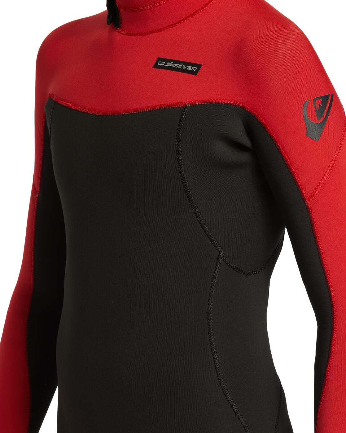 Combinaison de surf back zip 3/2MM EVERYDAY SESSIONS Rouge Garçon 3/4