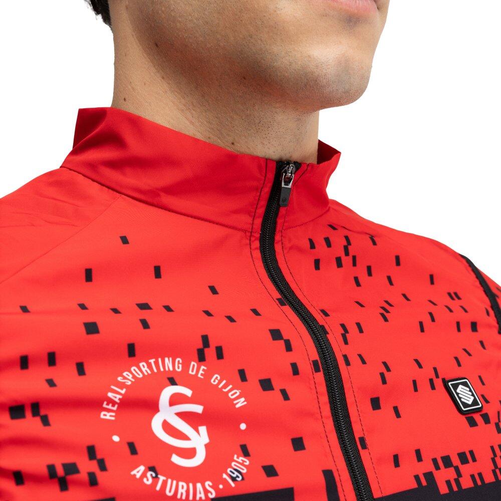 Herren Radsport winddichte real sporting de gijón x siroko fahrradweste für SC 5/7