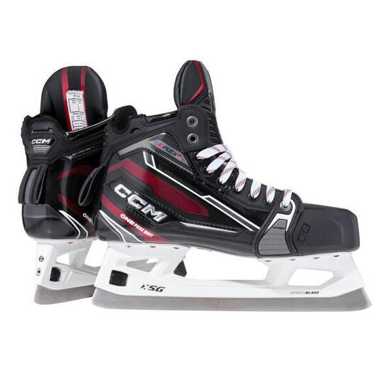 CCM EFlex 6 bramkarskie łyżwy Senior Wide 9.5 czarne dla dorosłych