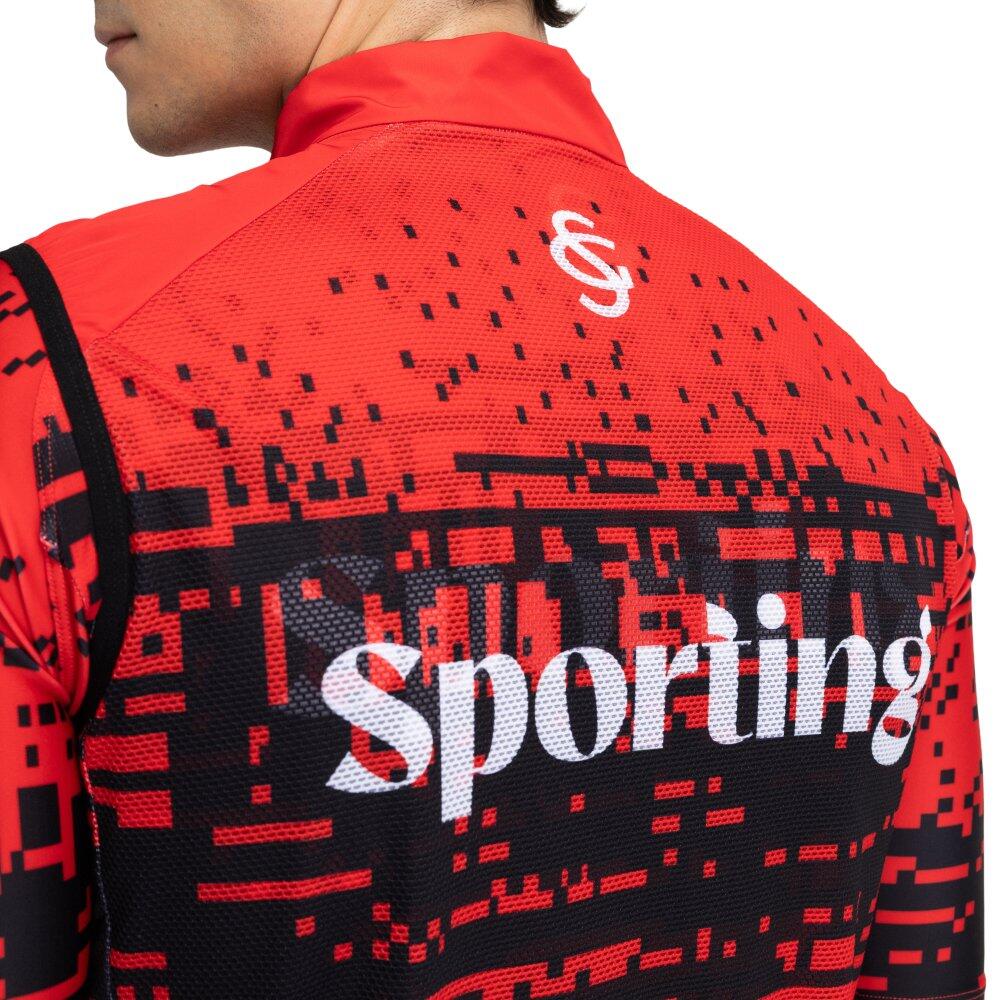Herren Radsport winddichte real sporting de gijón x siroko fahrradweste für SC 4/7